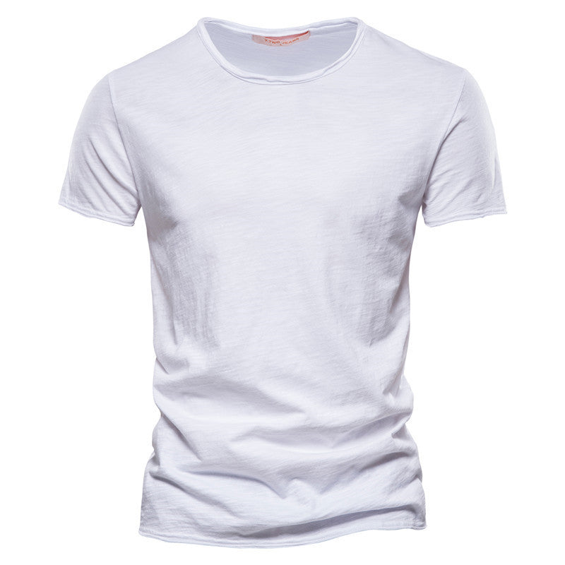 Frank – T-shirt Slim en Coton Slub à Manches Courtes