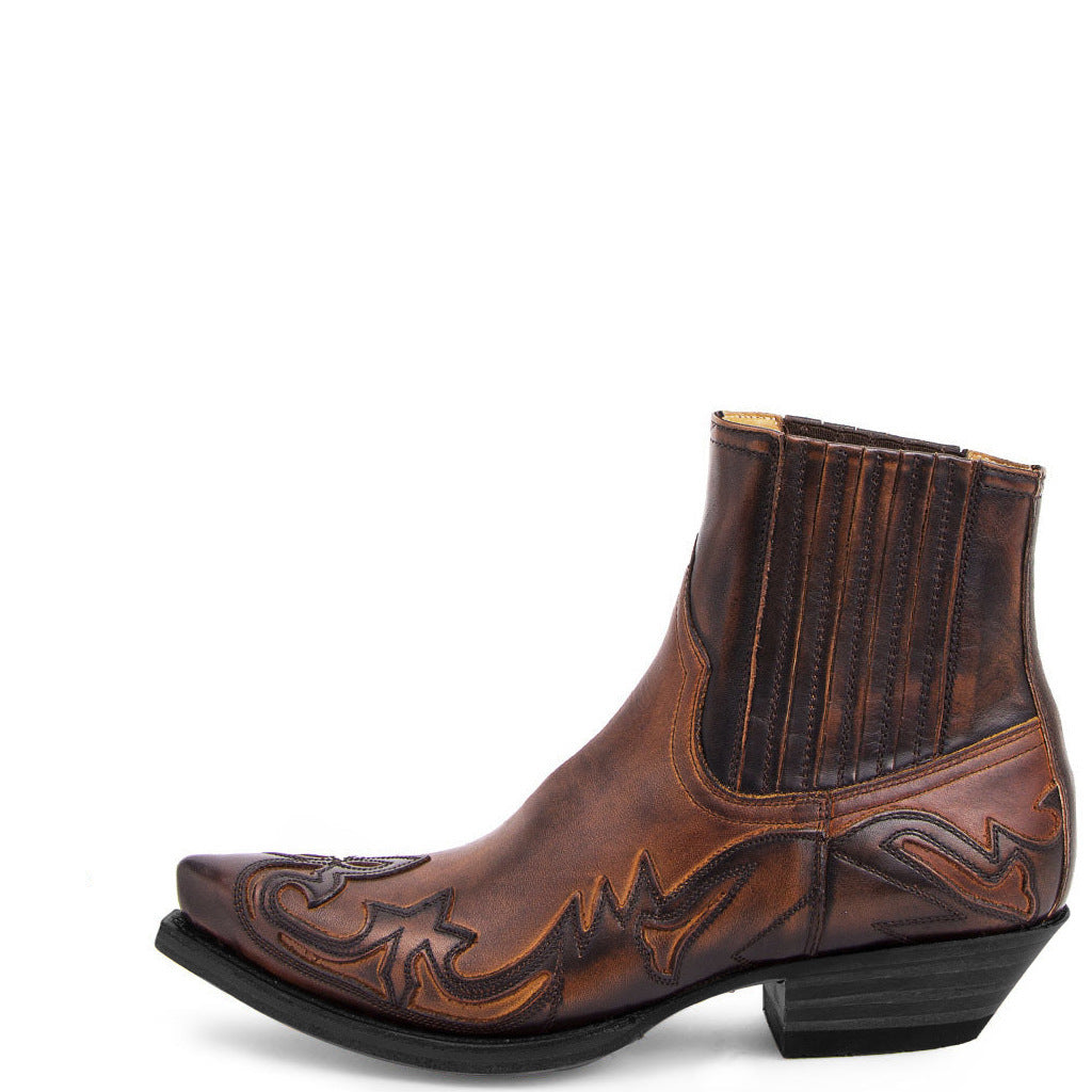 Lucy – Bottes de Cowboy Martin en Couleur Frottee Neutre