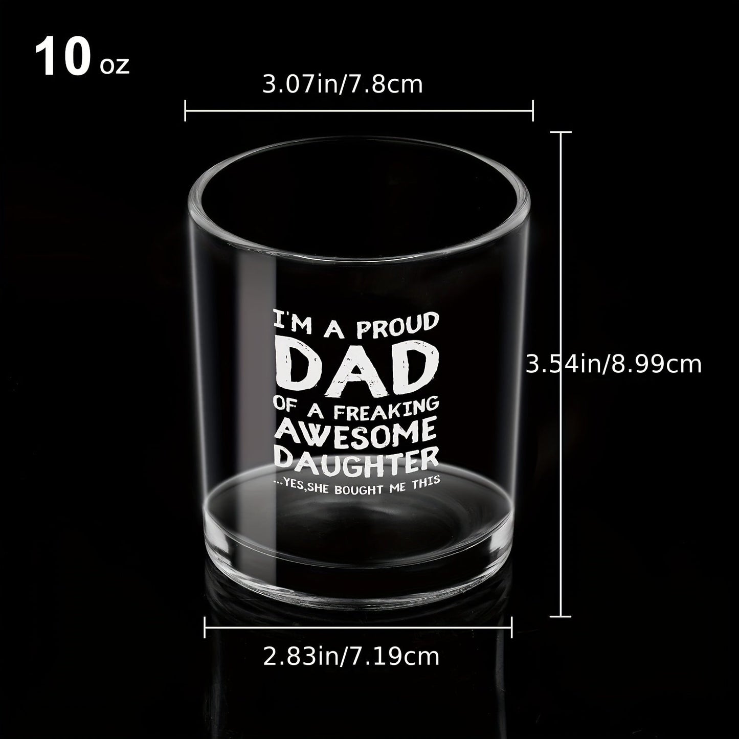 Whiskey Glass for Men – Humorous Gift for Dad, Classic Style, Perfect for Father's Day or Birthday