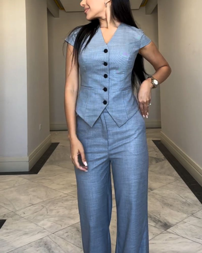 Frena™ - Ensemble Manches Courtes Blazer et Pantalon