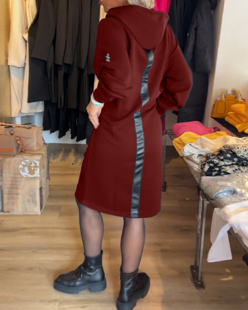 Jean – Robe Unie avec Capuche et Poches