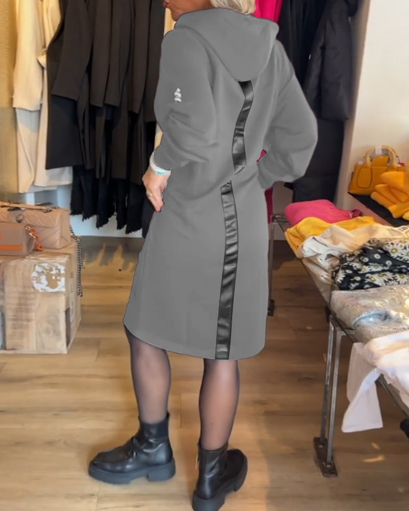 Jean – Robe Unie avec Capuche et Poches