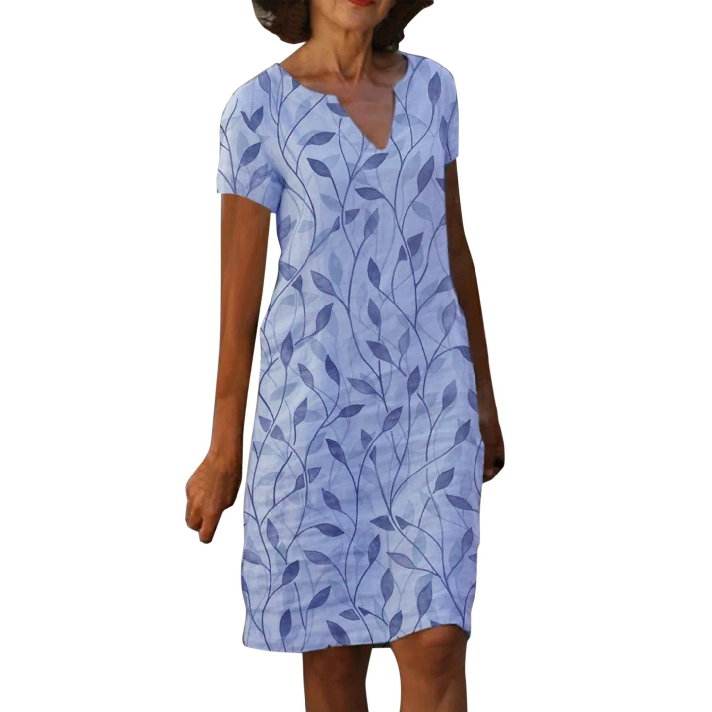 Pamela – Robe Ample à Imprimé Lin et Coton