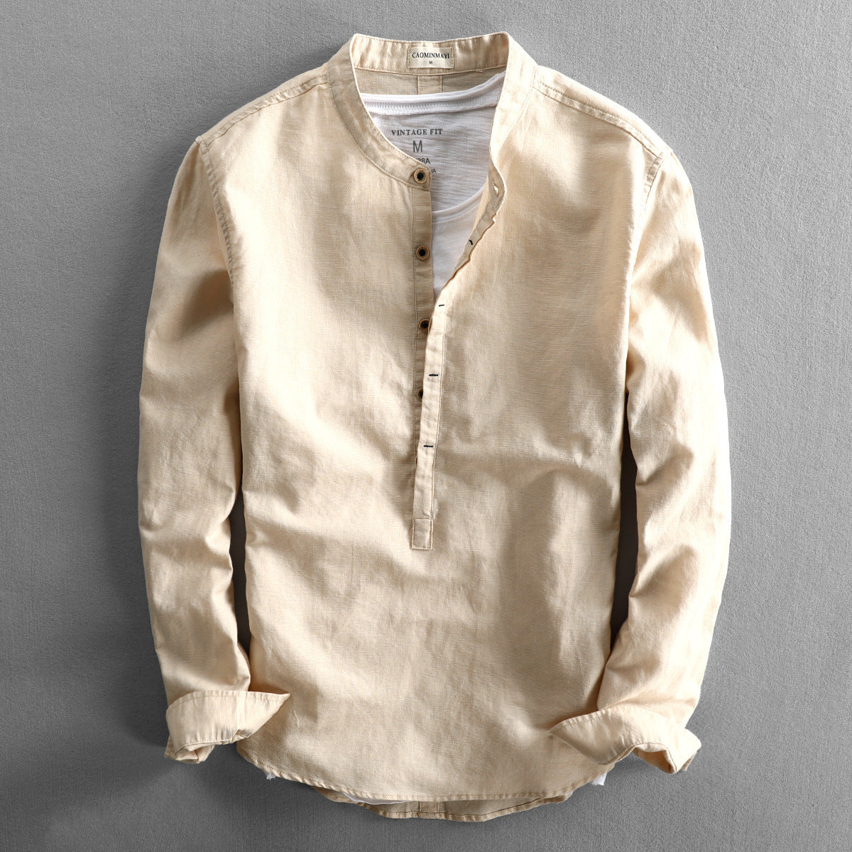 Daniel – Chemise en Lin à Manches Longues et Coupe Ample