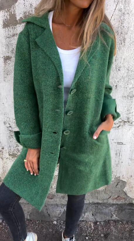 Tracy – Cardigan Long à Poches Style Décontracté pour Femmes