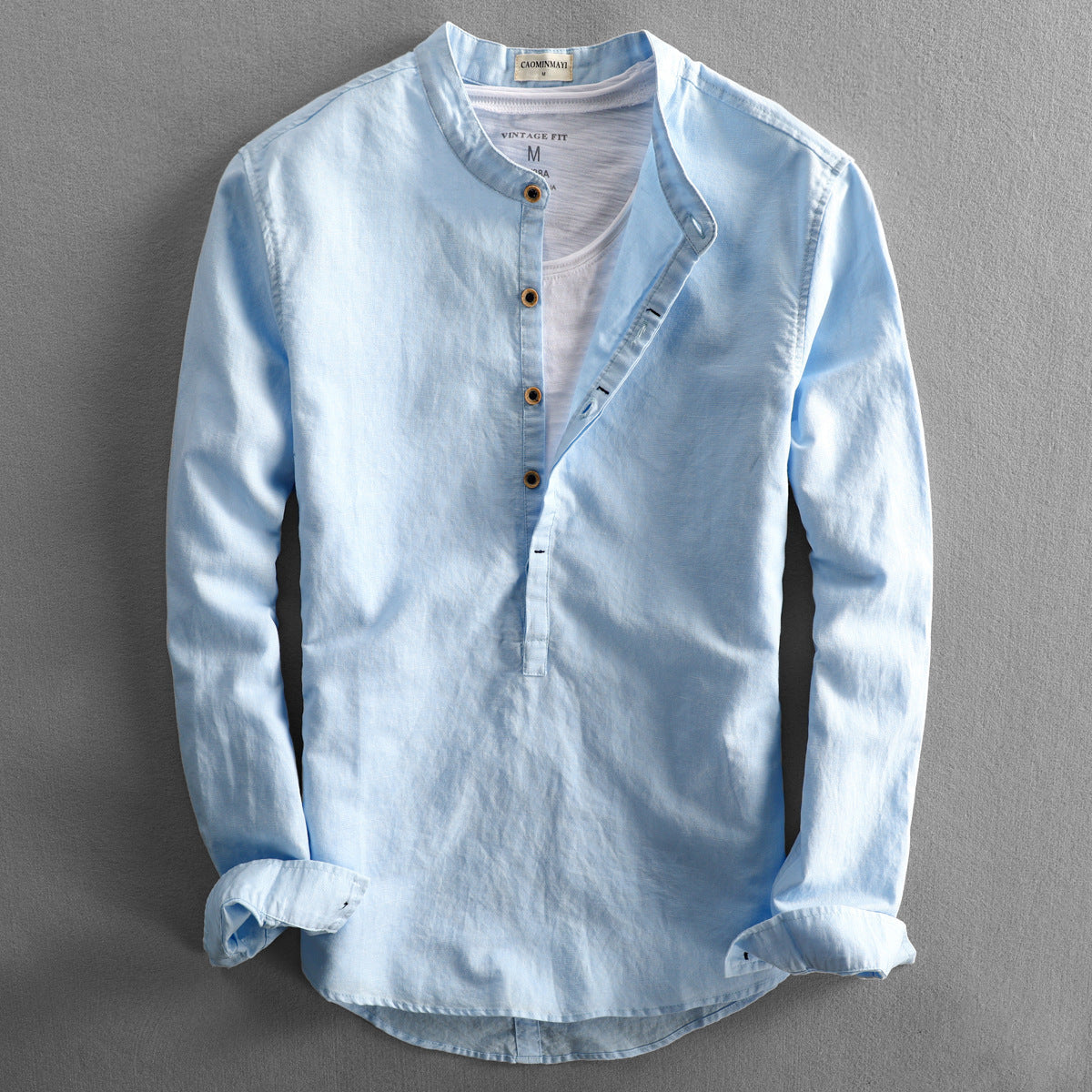 Daniel – Chemise en Lin à Manches Longues et Coupe Ample