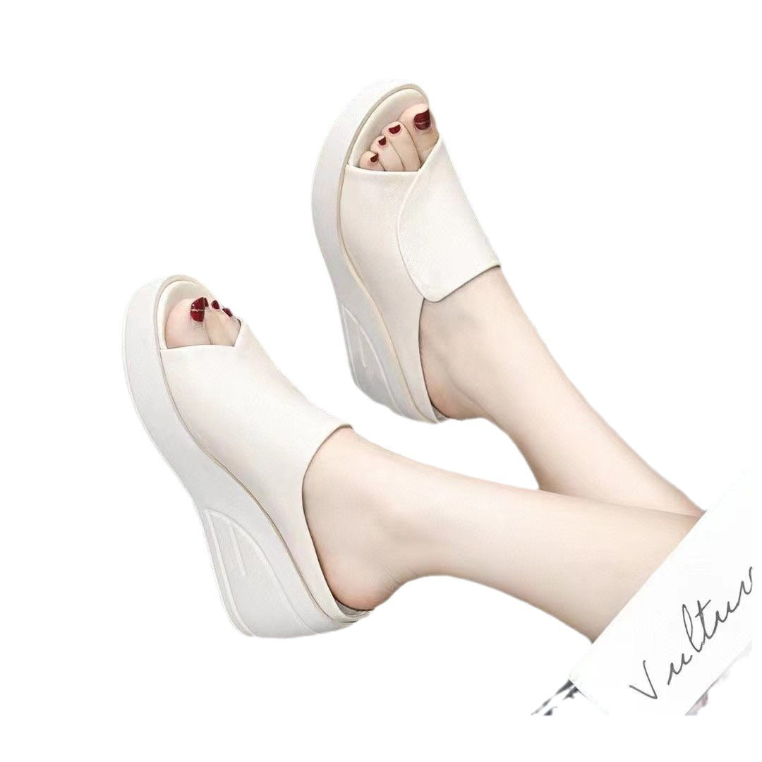 Linda – Sandales Compensées en Cuir Vegan pour l'Été