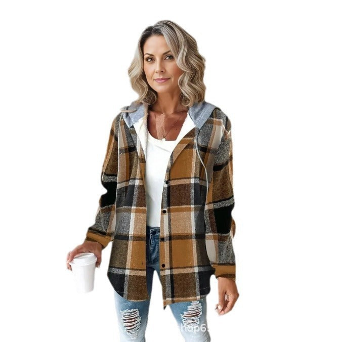 Emma – Veste en Laine à Grands Carreaux