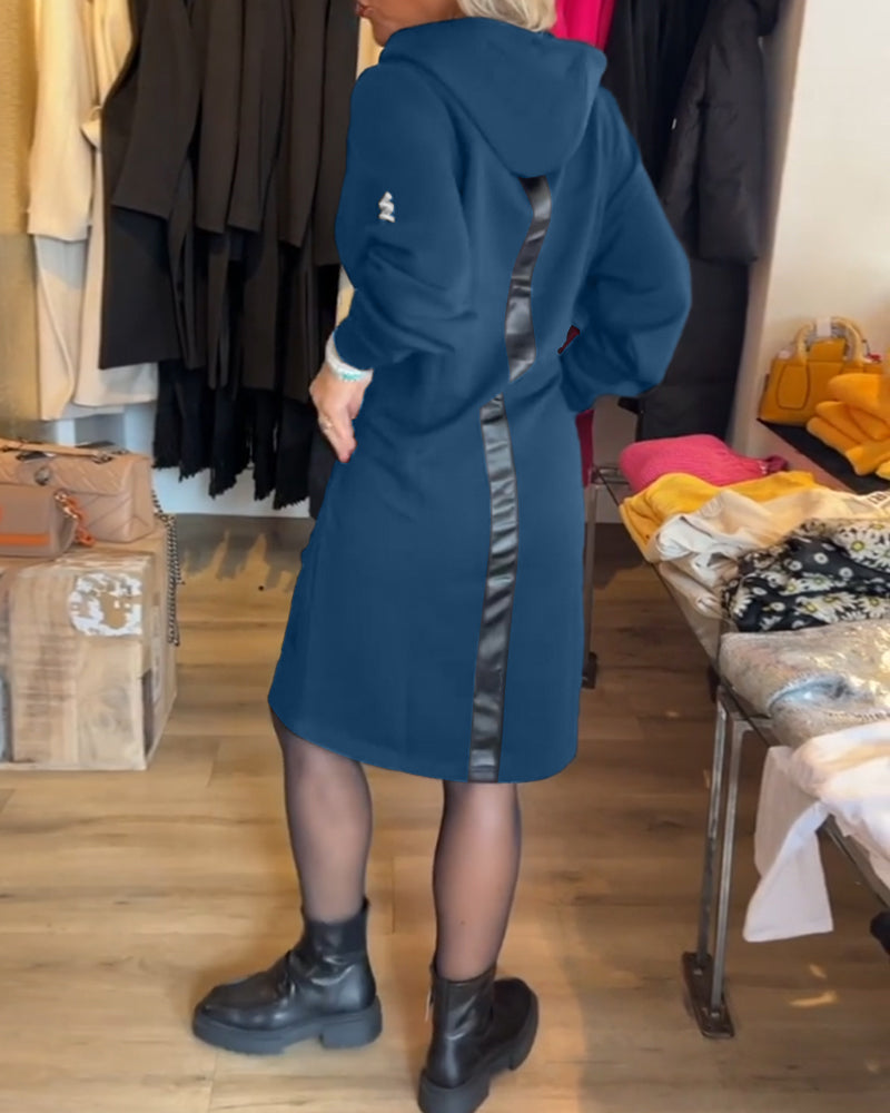 Jean – Robe Unie avec Capuche et Poches