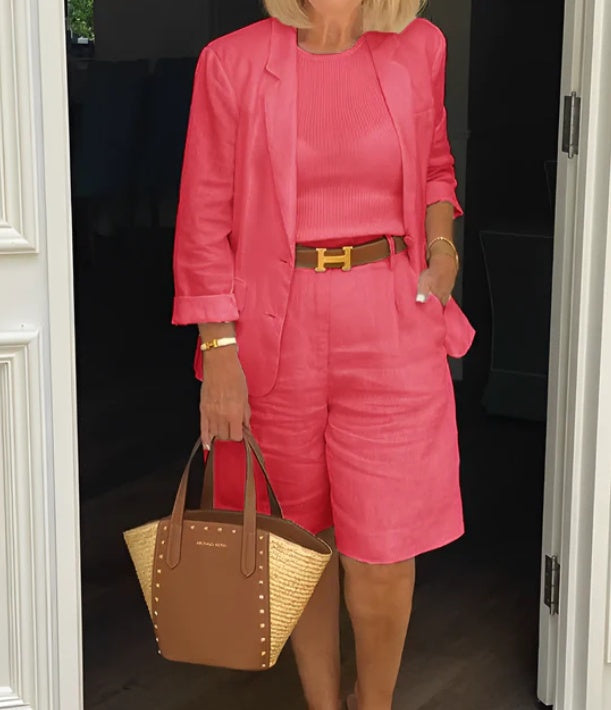 Christine – Ensemble Veste Cardigan et Shorts