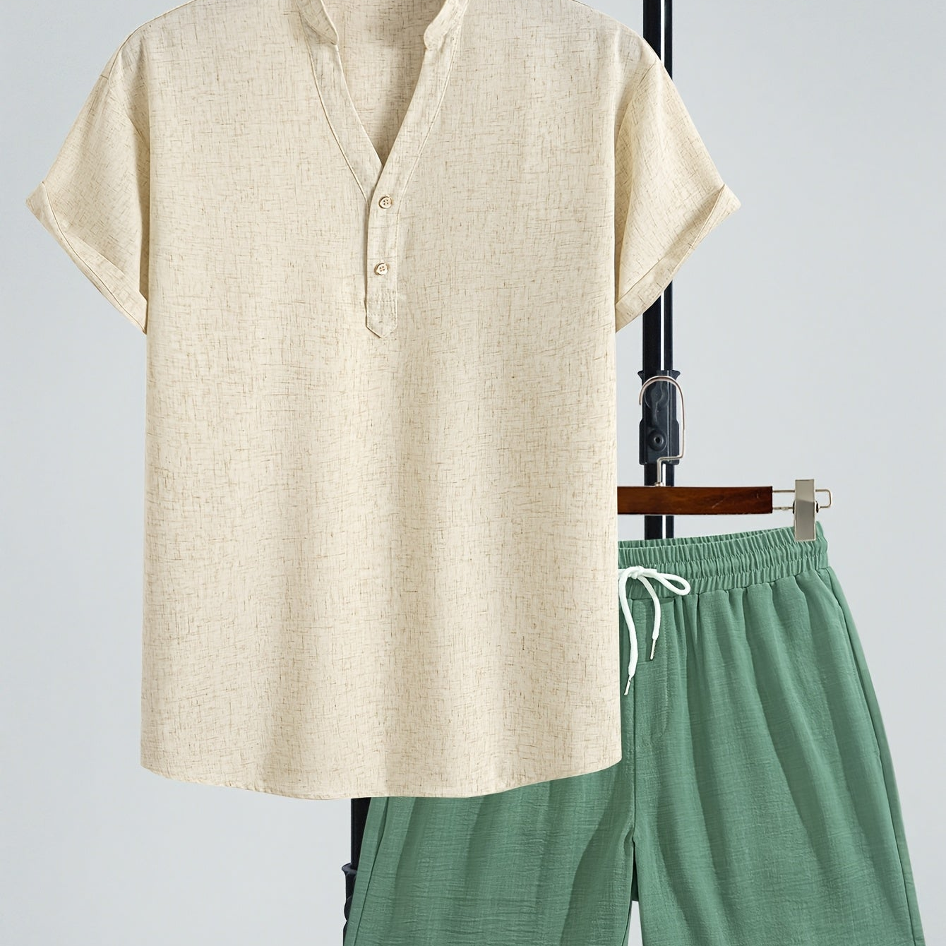 Ensemble Décontracté Homme Deux Pièces Style Moderne pour Été et Loisirs