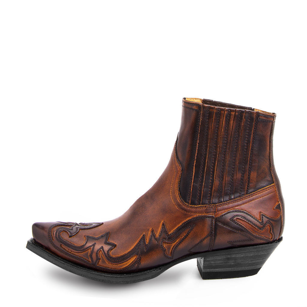 Lucy – Bottes de Cowboy Martin en Couleur Frottee Neutre