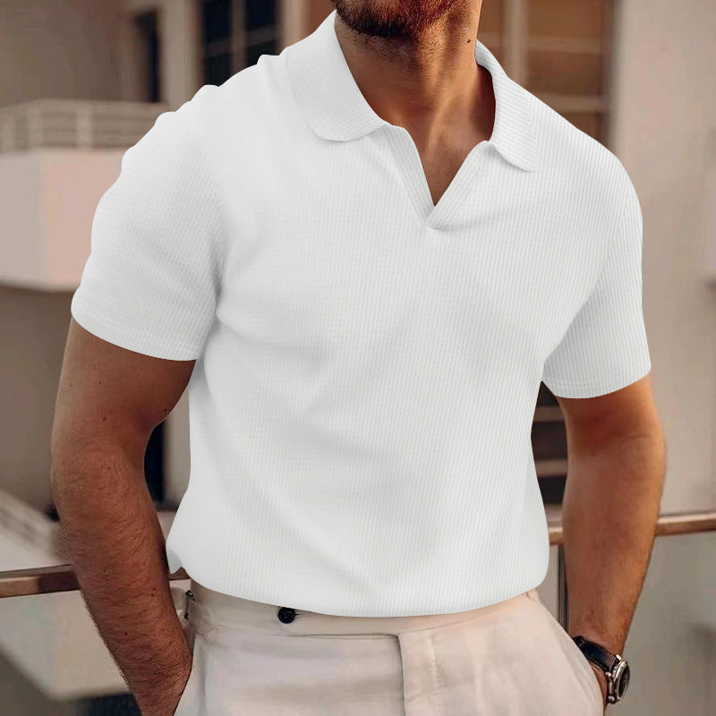 Polo homme manches courtes style slim chic décontracté été