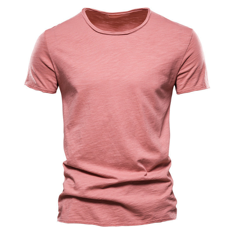 Frank – T-shirt Slim en Coton Slub à Manches Courtes