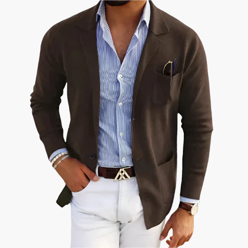Blazer Classique Homme Style Élégant Polyvalent pour Affaires et Quotidien