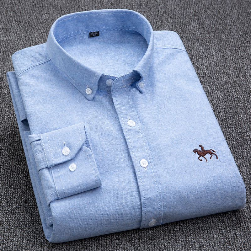 Jack – Chemise blanche oxford à manches longues