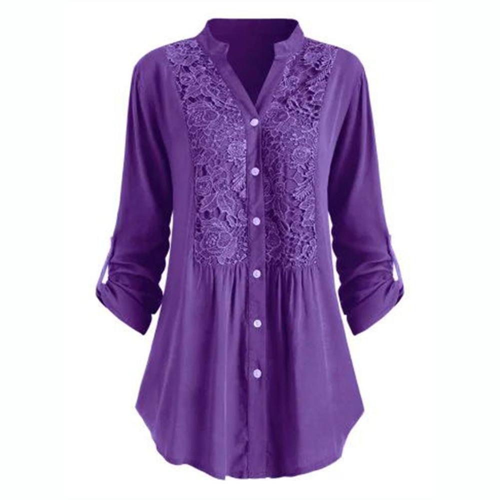 Sara – Chemise en dentelle avec panneau en dentelle