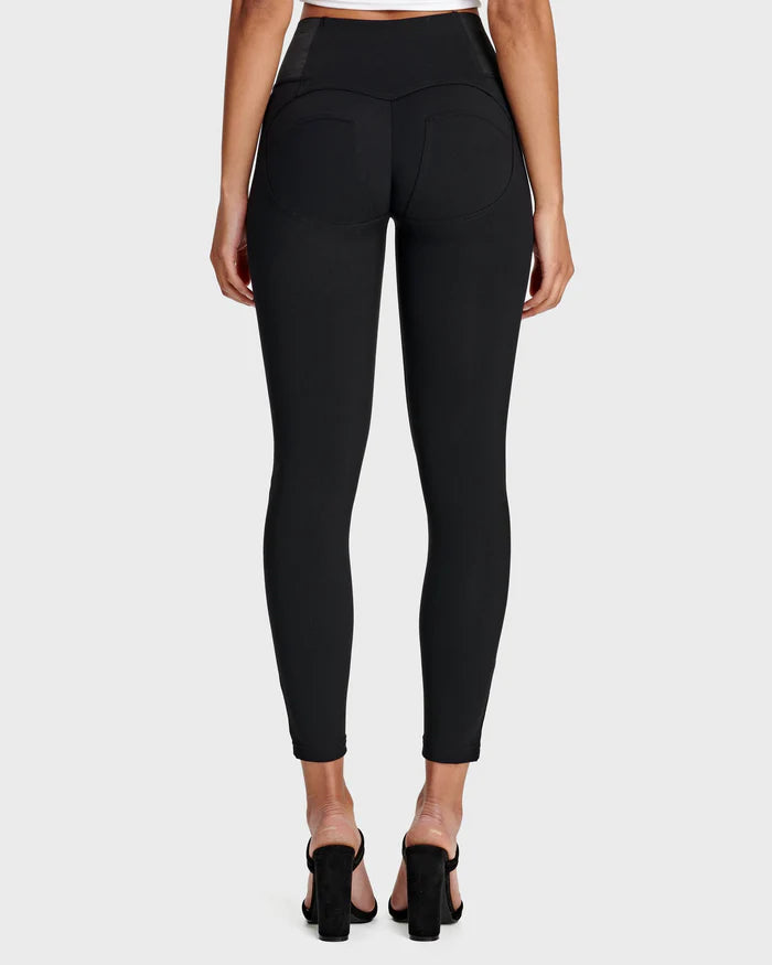 Leggings Slim à Fermeture Éclair avec Fesses de Pêche Stretch