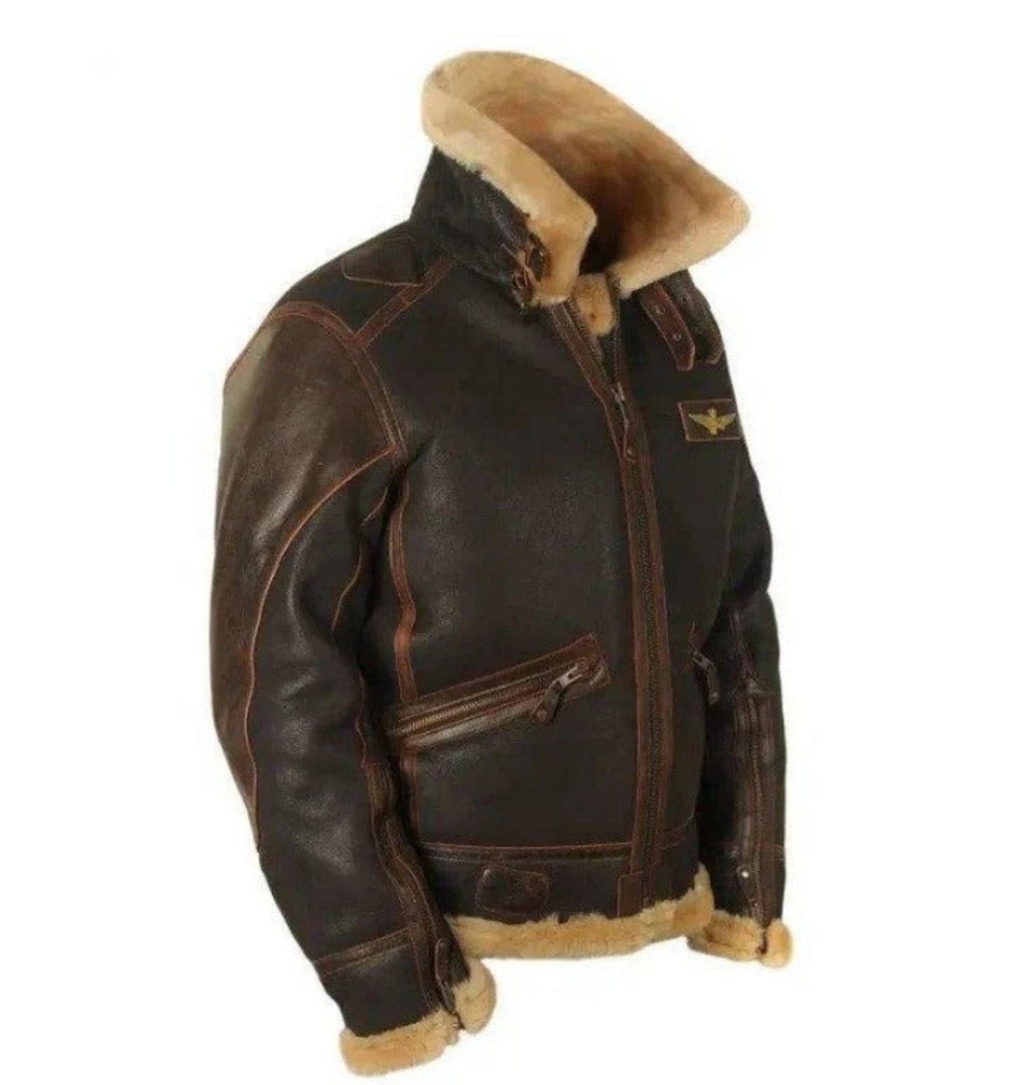 Blouson aviateur vintage épais pour homme – Style rétro hiver, confort et élégance