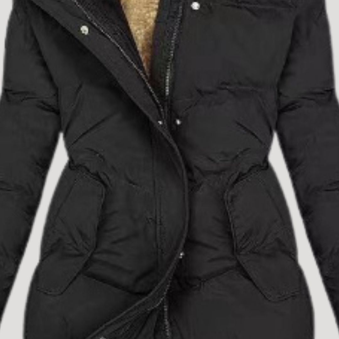 Cappotto Invernale Lungo Donna Elegante con Cappuccio e Fodera Calda - Ideale per Tutti i Giorni e per l'Esterno