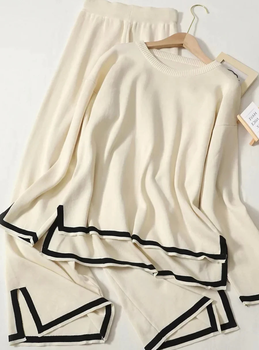 Ensemble Lounge Élégant en Tricot