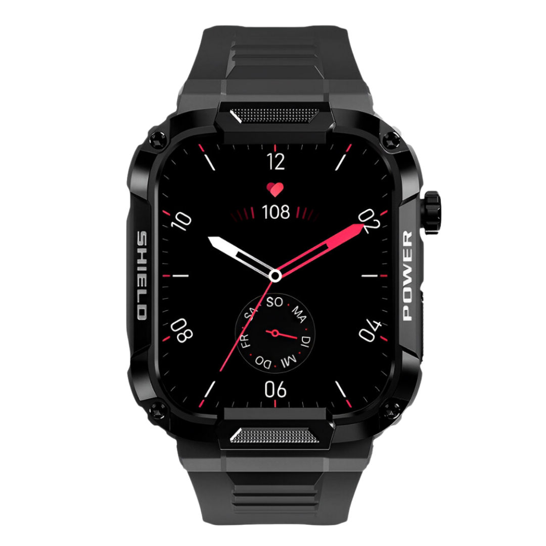 Ian – Montre Connectée Militaire Robuste pour Hommes avec Suivi de Fitness Avancé
