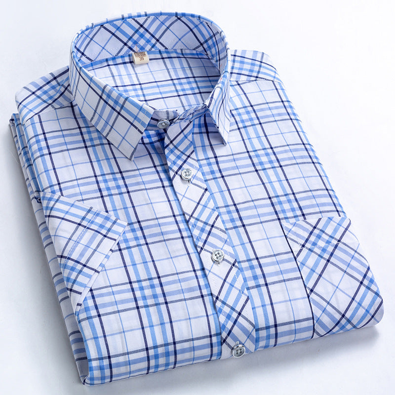 Steve – Chemise décontractée à col boutonné pour homme à manches courtes
