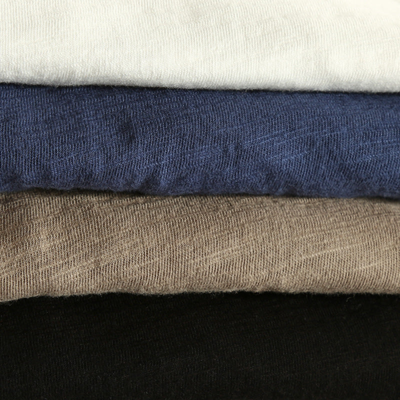 T-shirt à manches longues homme style superposé effet deux-en-un, coupe moderne décontractée