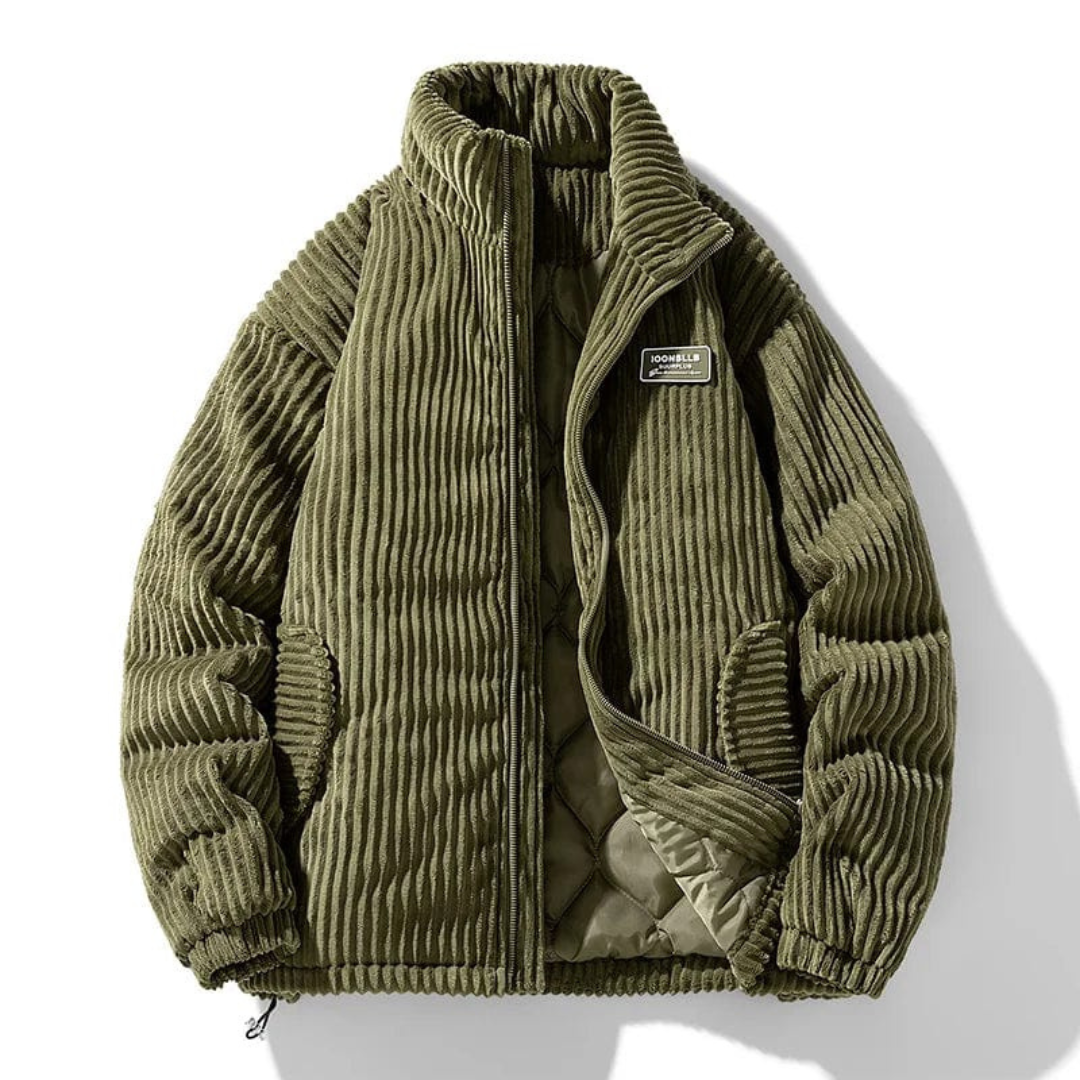 Veste en velours côtelé style urbain pour homme, idéale automne hiver