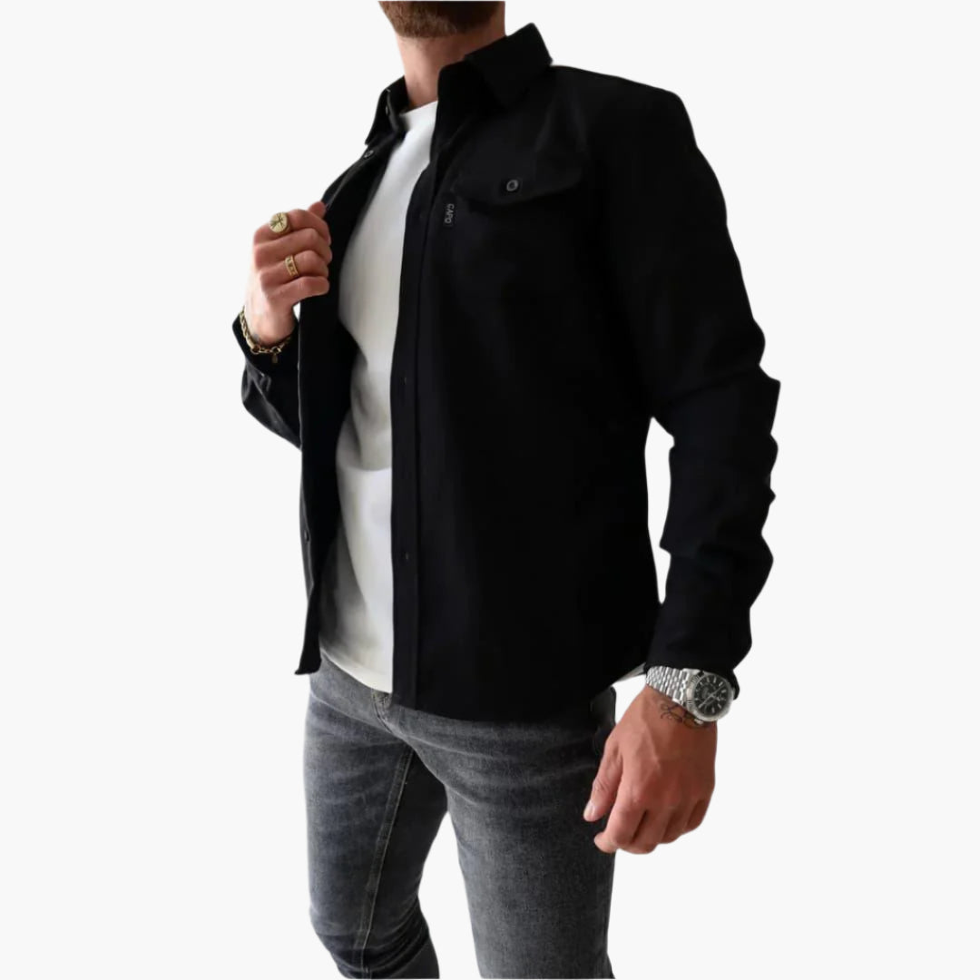 Surchemise Style Veste à Boutons pour Homme – Élégance Décontractée et Polyvalente