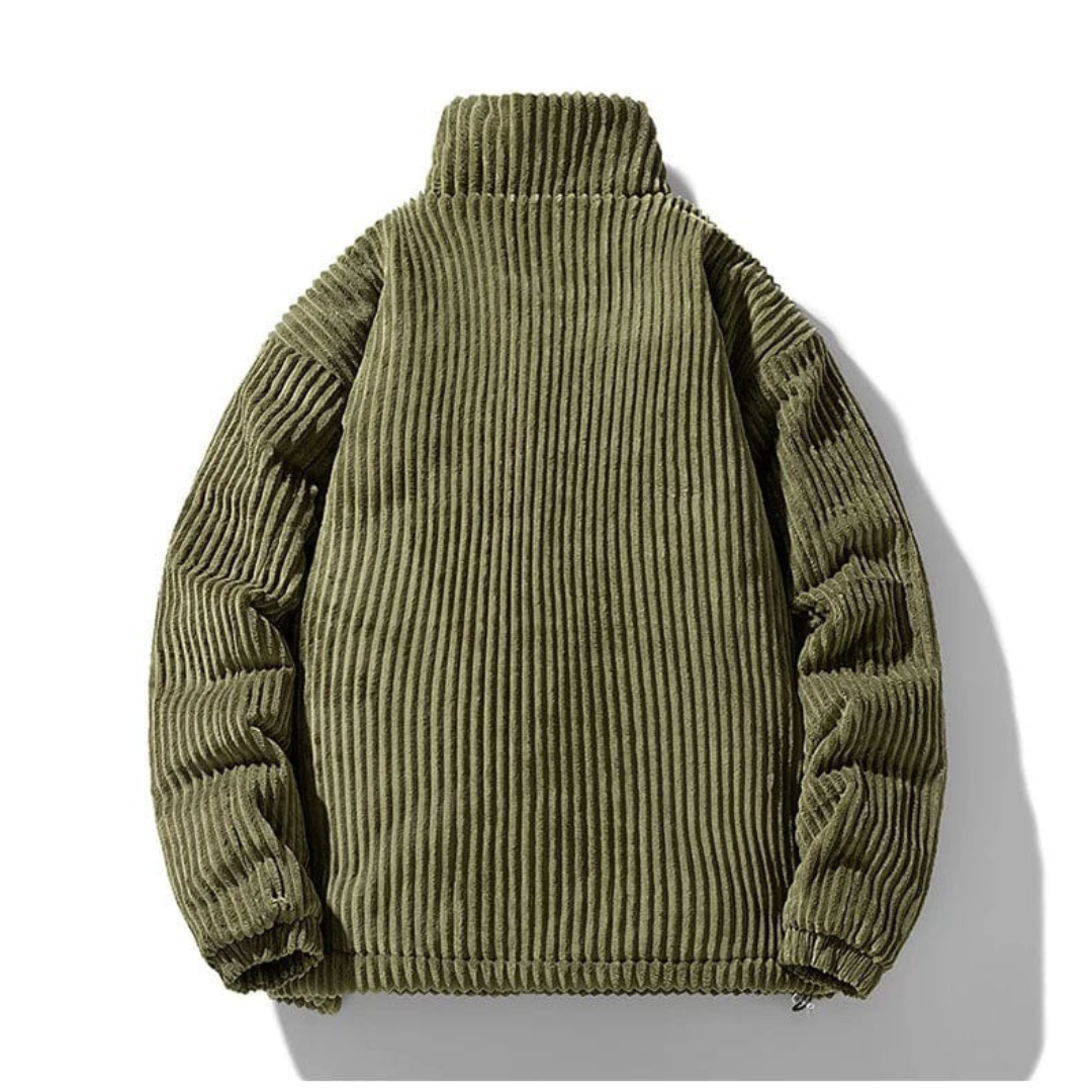 Veste en velours côtelé style urbain pour homme, idéale automne hiver