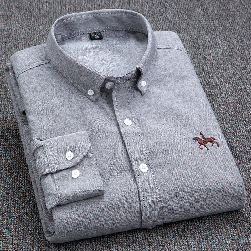 Jack – Chemise blanche oxford à manches longues