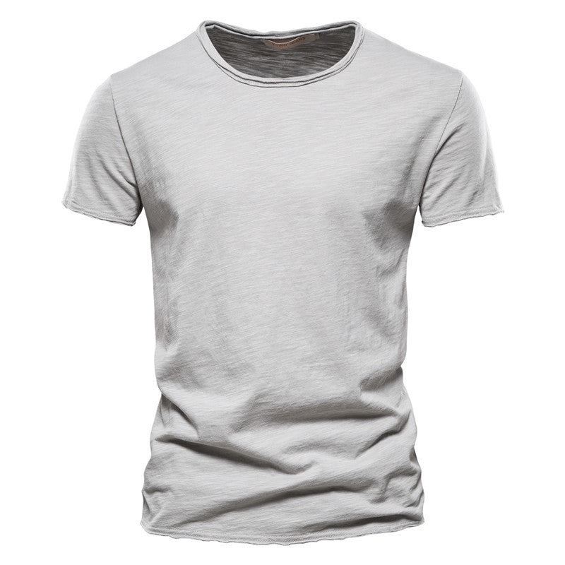 Frank – T-shirt Slim en Coton Slub à Manches Courtes