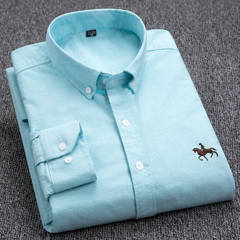 Jack – Chemise blanche oxford à manches longues