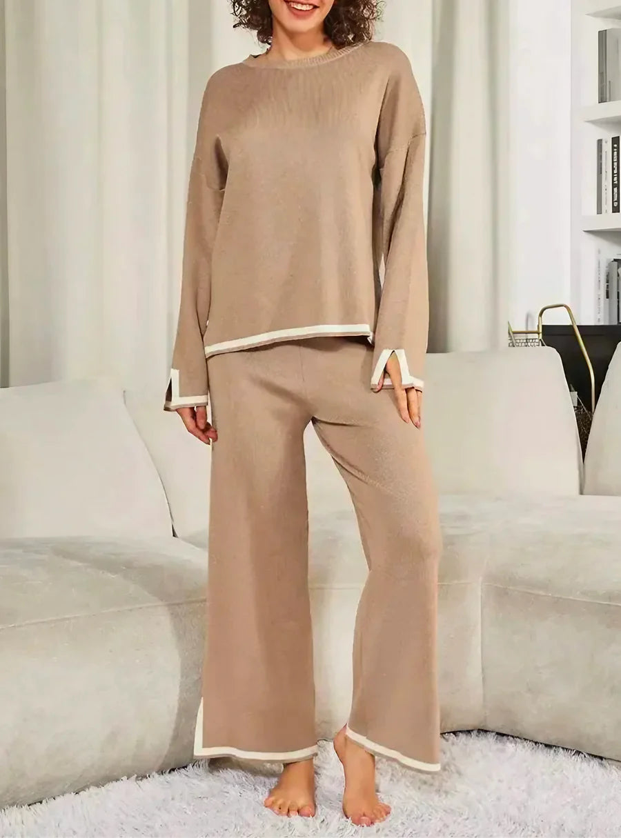 Ensemble Lounge Élégant en Tricot