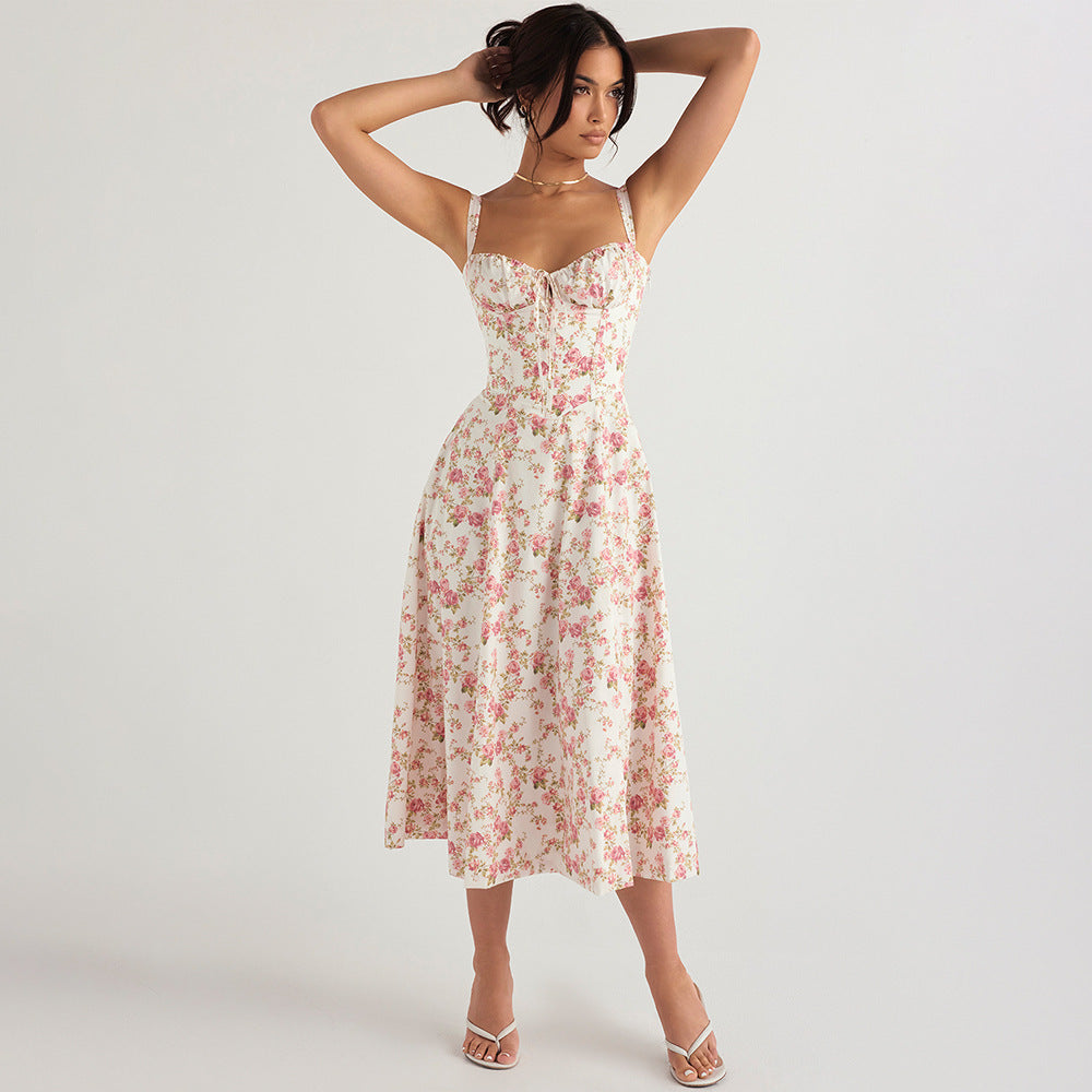 Rachael – Robe Longue Ajustée avec Dos Nu