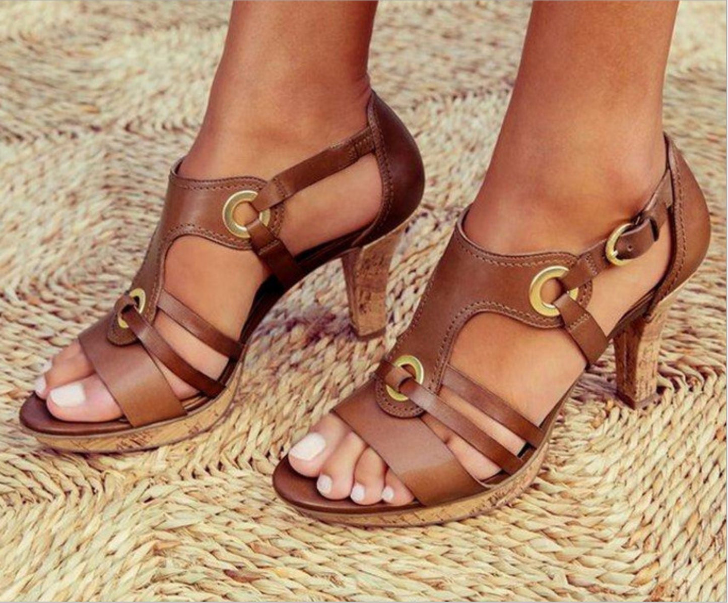 Catherine – Sandales à Talons Épais pour Femmes