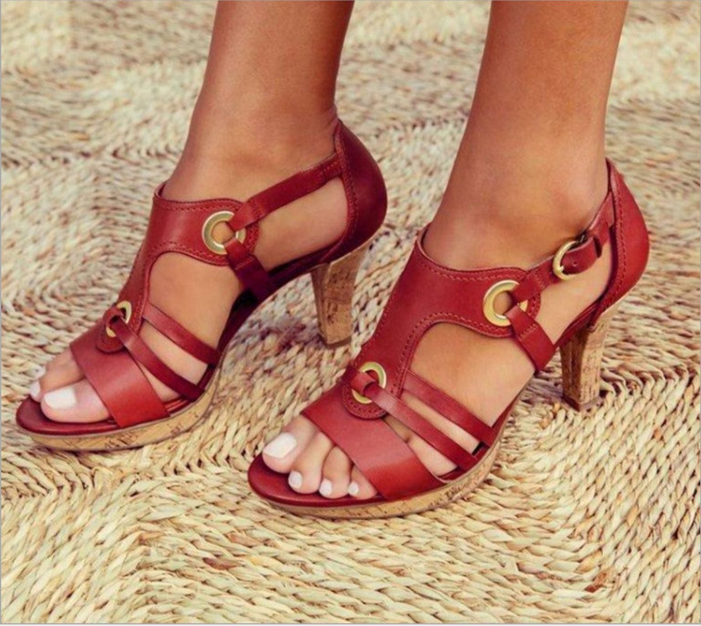 Catherine – Sandales à Talons Épais pour Femmes