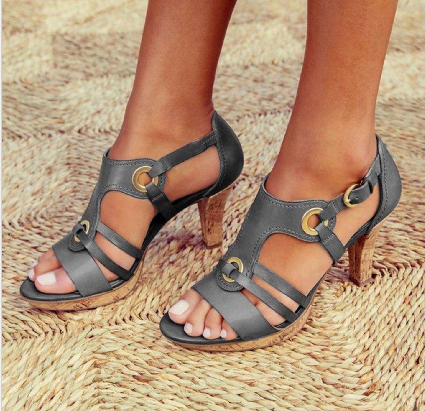 Catherine – Sandales à Talons Épais pour Femmes