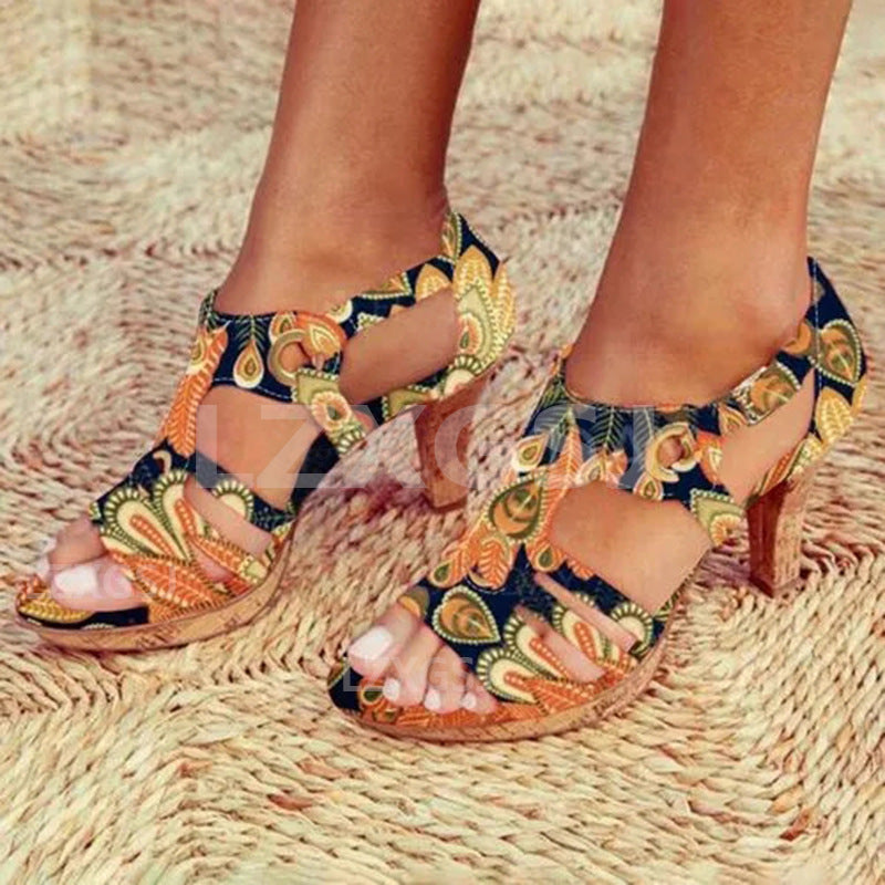 Catherine – Sandales à Talons Épais pour Femmes