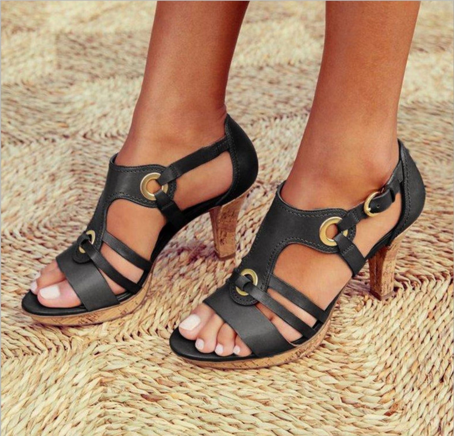 Catherine – Sandales à Talons Épais pour Femmes