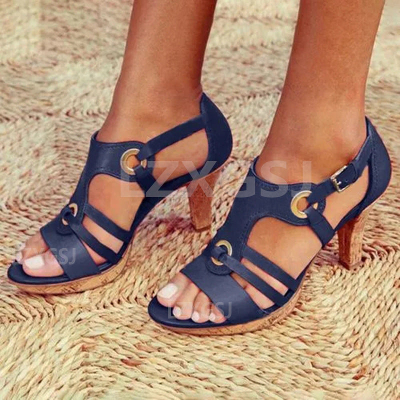 Catherine – Sandales à Talons Épais pour Femmes