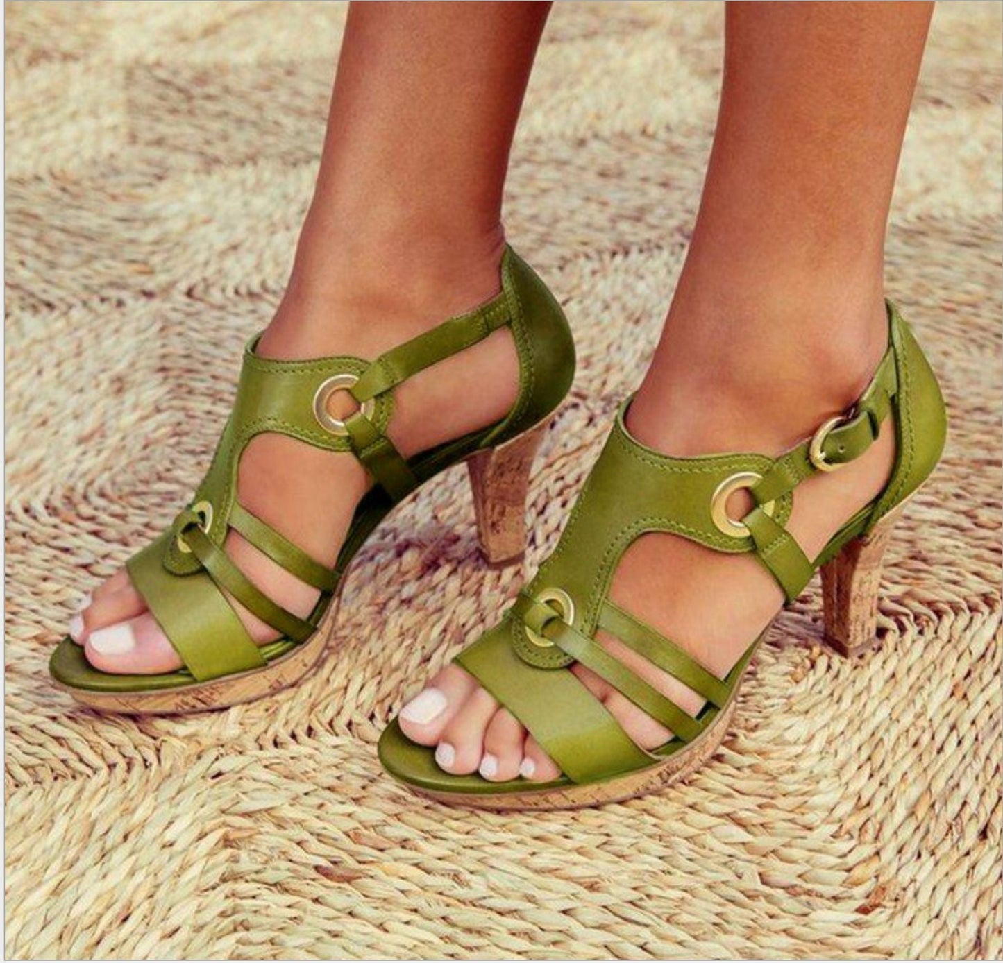 Catherine – Sandales à Talons Épais pour Femmes