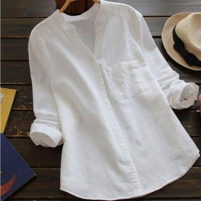 Joy – Chemise Vintage en Coton et Lin avec Broderie