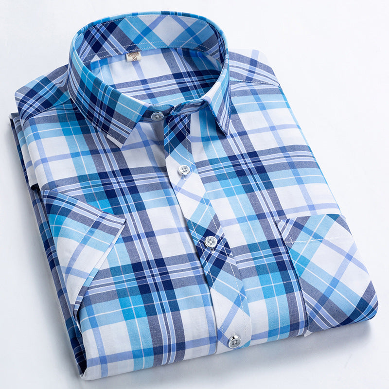 Steve – Chemise décontractée à col boutonné pour homme à manches courtes
