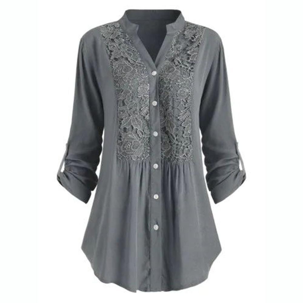 Sara – Chemise en dentelle avec panneau en dentelle