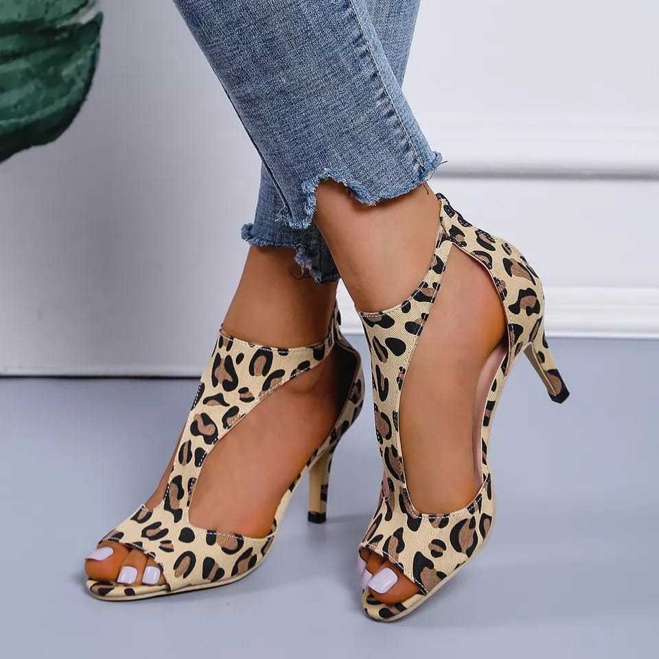 Claire – Sandales à Talons Hauts avec Fermeture Éclair et Bout Ouvert