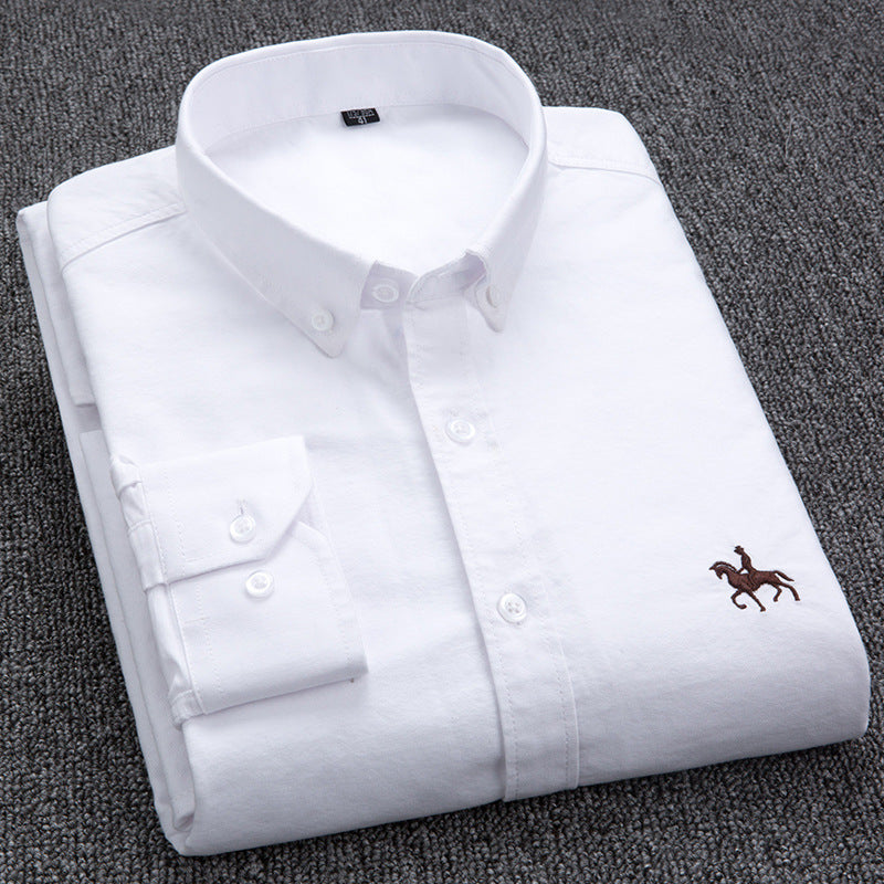 Jack – Chemise blanche oxford à manches longues