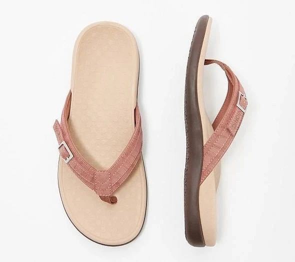 Sophia – Tongs Métal à Semelle Plate en Cuir Vegan