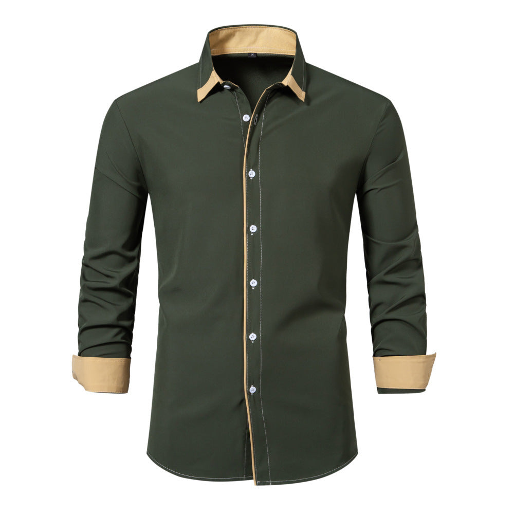 Shannon – Chemise décontractée à manches longues avec contraste de couleur